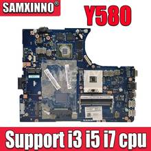 QIWY4 LA-8002P para Lenovo Y580 placa base de computadora portátil Y580 placa base GTX660M 2GB HM76 soporte i3 i5 i7 cpu 2024 - compra barato