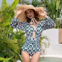 Swimsuit Rash Guard Swimsuits Woman Long-Sleeve Swimwear Rashguard Women New Sexy Korea Long Sleeve Surfing Suit 2024 - buy cheap