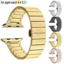 Stainless Steel watchband for apple watch band 44mm 40mm iWatch Series 5 4 3 2 Bracelet Replacement Strap 38mm 42mm Wrist smart 2024 - buy cheap