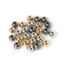 200pcs/lot 6mm Round CCB Beads Gold Rhodium Black Plated Loose Beads For Jewelry Making Findings Necklace Bracelet Earrings 2024 - buy cheap