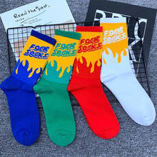 Men casual socks fashion street skateboard sock unisex male cotton harajuku socks 2024 - buy cheap