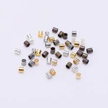 500Pcs 1.5-2.5mm Alloy Round Tube Crimp Beads End Stopper Spacer Beads for DIY Jewelry Making Findings Accessories Supplies 2024 - buy cheap