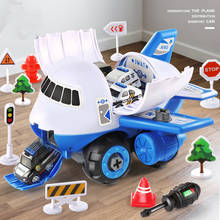 Avião de inércia diy, modelo de carro de passageiros, conjunto de veículos, estação de estacionamento, brinquedos educativos para meninos 2024 - compre barato