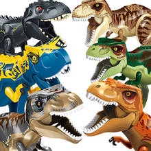 Большой размер Динозавры юрского периода фигурки кирпичи тираннозавр индомус Рекс I-Rex сборные строительные блоки Детская игрушка динозавр 2024 - купить недорого