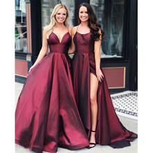 Plus size Burgundy vestidos de fiesta de noche prom party Evening Dresses robe de soiree vestidos de fiesta de noche lace-up 2024 - buy cheap