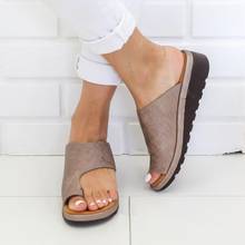 Women Comfy Plain Shoes Flat Platform Ladies Casual Big Toe Foot Correction Sandals Orthopedic Bunion Corrector Flip Flop 2024 - buy cheap