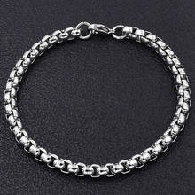 men Stainless Steel bracelet 2.5/3/4/5mm Square Rolo chain Bracelet bangle women for men gift Good quality Customed Size 2024 - buy cheap