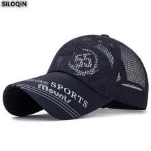 SILOQIN Men's Sunhat Summer New Breathable Brands Baseball Caps For Women's Adjustable Size Outdoor Sports Snapback Cap Unisex 2024 - buy cheap
