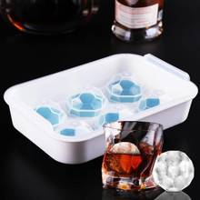 6 Grid Cavity Ice Cube Tray Football Ice Cube mold With Lids Spherical Mold Ice Cream Silicone Ice Mold For Whiskey Sphere Mould 2024 - buy cheap