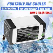 Mini Portable Air Conditioner Conditioning Humidifier Purifier USB Desktop Air Cooler Fan With 2 Ice Crystal Home 2024 - buy cheap