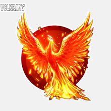 Volkrays Personality Car Sticker Unique Flame Phoenix Burning Accessories Reflective PVC Decal for Kia Ceed Seat Ibiza,13cm*11cm 2024 - buy cheap