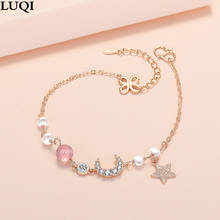 Fashion Women's  Zircon Star Moon Spar Pendant Personalized Bracelet Gift SL3044 2024 - buy cheap