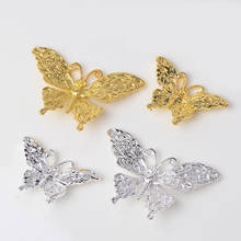 10 PCS Fashion Style Metal Alloy Silver Plated Butterfly Bridal Headwear Accessories For Jewelry Making 2024 - buy cheap