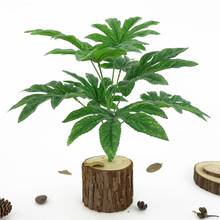 Planta Artificial verde de planta Fatsia para decoración del hogar, bonsái falso, arreglo de accesorios, adornos, gran oferta, 1 unidad, 2021 2024 - compra barato