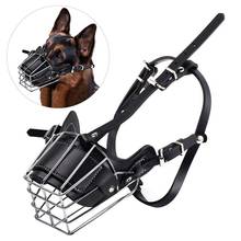 HOT SALES!!! Pet Dog Mouth Breathable Adjustable Anti-Bite Metal Muzzle Protection Cover Breathable Anti-Bark Training Products 2024 - buy cheap
