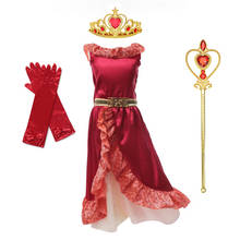 Girl Princess Elena Adventure Dress up Cosplay Costume Sleeveless Deluxe Red Kids Party Halloween Fantasy Elena Dress 2024 - buy cheap