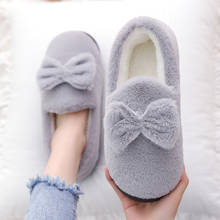 Winter Girls Warm Thicken Soles Furry Shoes Children Plush Non-slip Home Slippers Indoor Outdoor Bowknot Flats Fur Cotton Shoes 2024 - buy cheap