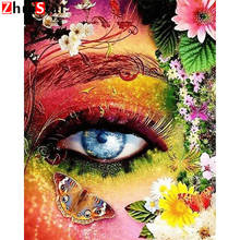 5D DIY Diamond Painting Flower Eye Diamond Embroidered Cross-stitch Rhinestone Home Decoration Mosaic Pattern ZWQ 2024 - buy cheap