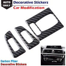 Central Control Air Condition Vent Trim Carbon Fiber Stickers Decorative Stickers Fit For BMW 3 Series F30 13-15,GT F34 13-17 2024 - buy cheap