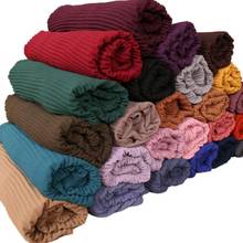 85*180cm Chiffon Scarf Pleated Crinkle Women's Hijab Bubble Cotton Muslim Head Wrap wrinkle Shawl scarves Plain Scarf 2024 - buy cheap