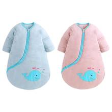 Pijama envolvente de manga desmontable para bebé, saco de dormir cálido para recién nacido, Otoño e Invierno 2024 - compra barato
