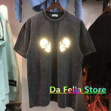 2021SS Reflective Skull Logo T shirt Men Women High Quality Vintage Tee Asian Size Tops Short Sleeve 2024 - buy cheap