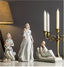 EUROPEAN CERAMIC STATUES PARENT-CHILD MOTHER SON DECORATION MOTHER'S DAY FULL MOON GIFT HOME LIVINGROOM TABLE FIGURINES CRAFTS 2024 - buy cheap