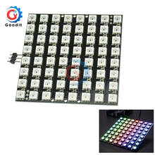 Painel de lâmpadas de led 64bit ws2812, led 5050 rgb 8x8 bit, para arduino ws2812b 8*8 64-bit, módulo de luzes de led coloridas 2024 - compre barato