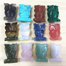 Heat! Natural Stone Carving Opal Lucky Cat Pig Owl Turtle Statue Chakra Prayer Beads Repair Crystal Aura Feng Shui Ornaments 2024 - buy cheap