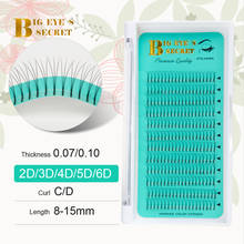Bes-cílios postiços longos 3d, 4d, 5d, 6d, extensão de volume russo, 0.07mm, 8-18mm, cílios naturais macios