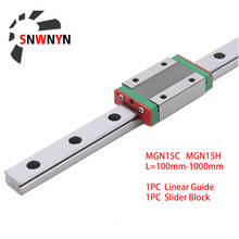 MGN15 100 350 400 450 500 600 800 1000mm Miniature Linear Rail Slide 1pc MGN Linear Guide+1pc MGN15C/MGN15H Carriage CNC Parts 2024 - buy cheap