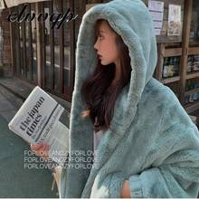 Fashion Faux Fur Coat Winter Women Casual Hooded Slim Long Sleeve Faux Fox Fur Winter Jacket Women Casaco Feminino 2020 New 2024 - buy cheap