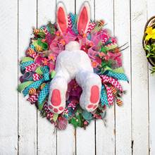 Easter Thief Bunny Flower Garland Hanging Butt With Ears Decor Cartoon Bunny Shape Cute Decoration Ornaments For Home 2024 - buy cheap