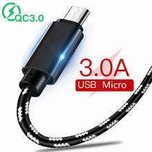 Кабель Micro USB для быстрой зарядки, кабель для быстрой зарядки 3,0, шнур для зарядного устройства Micro USB, провод для xiaomi, samsung, huawei, lg, android 2024 - купить недорого