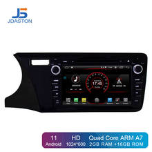 JDASTON 9" Android 11 Car DVD Player For Honda CITY 2014 2015 2016 2017 Multimedia GPS Navigation 2 Din Car Radio Stereo Audio 2024 - buy cheap