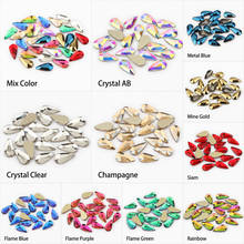 Nuevo patrón de gota de agua para decoración de uñas, diamantes de imitación de cristal de lujo, 6mm 3x/4x8mm, 30 / 100 Uds. 2024 - compra barato