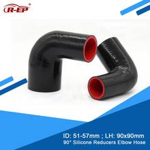 R-EP 90 graus redutor silicone cotovelo mangueira 51-57mm frio tubo de entrada de ar de borracha marceneiro inter cooler para intercooler tubo 2024 - compre barato