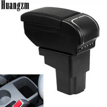 Caixa de armazenamento para console, rotativa, conteúdo central para hyundai solaris/verna/grand avegcentre, com suporte para copo, usb 2024 - compre barato