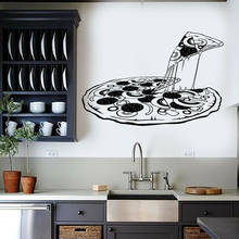 Pizza Wall Decal Pizzeria Italian Restaurant Food Stickers Mural Vinyl Home Decor Kitchen Dining Room Window Door Logo Sign 3481 2024 - buy cheap