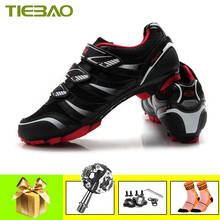 Tiebao, профессиональная обувь для велоспорта, Sapatilha Ciclismo, MTB, для мужчин и женщин, для велосипеда, самоблокирующаяся обувь, дышащие велосипедные кроссовки с педалями 2024 - купить недорого