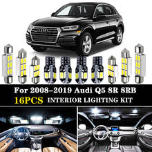 Kit de pacote de luzes interiores para carros, 16x, led branco, canbus, para audi q5, 8r, 8rb, 2006-2012, led, kit de luz interior 2024 - compre barato