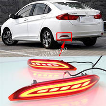 1 set For Honda City 2014 2015 2016 LED rear bumper lights brake tail light reflector running daytime running reflector 2024 - buy cheap