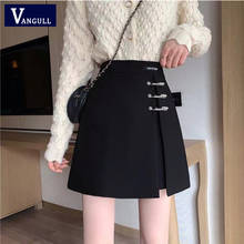 Vangull Women Asymmetric Skirt Casual Sexy High Waist Metal decoration Solid Color  Female Mini Skirt Summer Office Lady Skirt 2024 - buy cheap