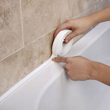 Waterproof Shower Sink Bath Sealing Strip Tape White PVC Self-adhesive Sticker new 2024 - buy cheap