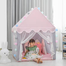 Tenda estilo nórdico para crianças, tenda de brincar estilo castelo, rosa, de princesa, para bebês e meninas, decoração de quarto de criança 2024 - compre barato