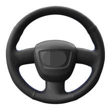 Car Steering Wheel Cover DIY Black Artificial Leather For Audi S4 Seat Exeo 2009-2012 A3 (8P) Sportback A4 (B7) Avant A6 (C6) 2024 - buy cheap