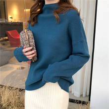 2021 Autumn Winter Women Turtleneck Sweater d Cotton Warm Pullovers Sweater Long Sleeve Acrylic Loose Jumper Tops 2024 - buy cheap