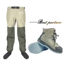 Fly Fishing Waders Waist Pants Outdoor Hunting Wading Pants Aqua Sneakers Felt Sole with 12 Nails Fishing Boots Rock Shoes FYMD1 2024 - buy cheap