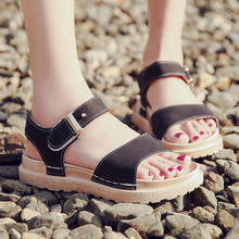 Sandálias femininas de verão, sandálias planas casuais para mulheres, sapatos de praia, calçados 2024 - compre barato