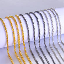 JUWANG 2020 New Fashion Chains Necklaces For Women 2.5 mm Width Gold Silver Color Alloy Snake Chain Necklaces Trendy  Jewelry 2024 - buy cheap